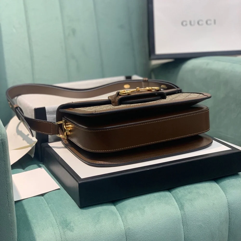 👑Gucci Horsebit 1955 Brown Shoulder Bag - Picture 12 of 13